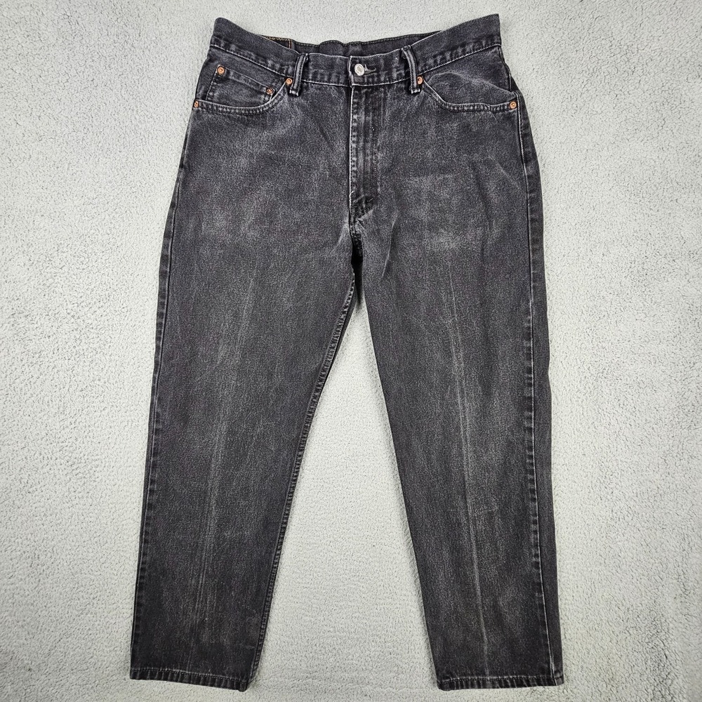 Levi's‎ 550 Relaxed Fit Black Wash Jeans Tag 36x32 Meas 34x30.5 Y2K Skater 90s